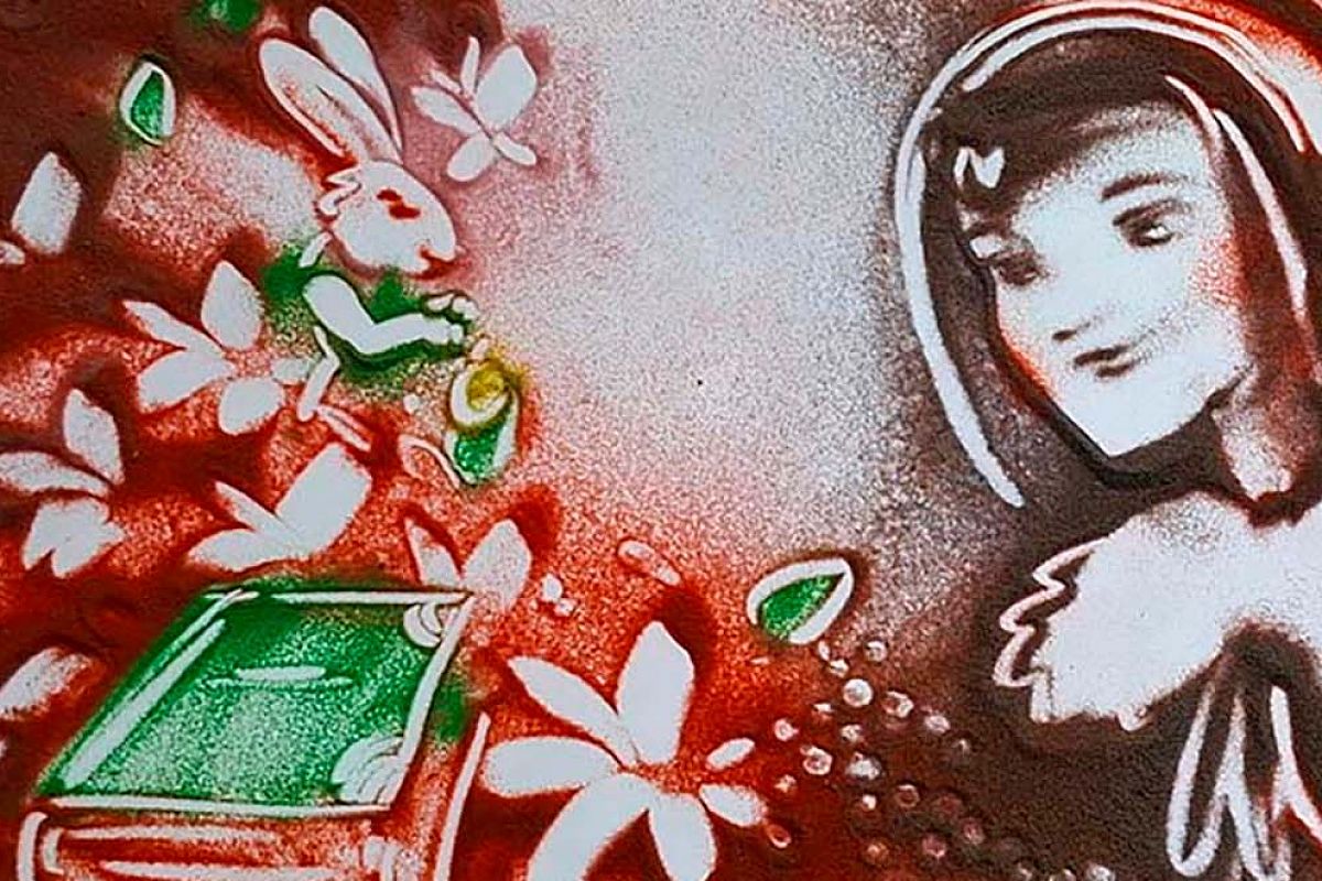Сказка с органом и песочной анимацией. Алиса в стране чудес
